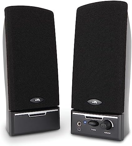 Cyber Acoustics CA-2014 Computer Speakers, Full Stereo Sound, Convenient Controls, Easy Setup