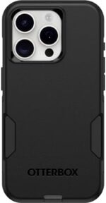 OtterBox iPhone 15 Pro (Only) Commuter Series Case - Black, Slim & Tough, Pocket-Friendly, with Port Protection
