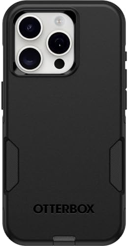 OtterBox iPhone 15 Pro (Only) Commuter Series Case - Black, Slim & Tough, Pocket-Friendly, with Port Protection