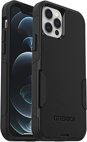 OtterBox iPhone 12 & iPhone 12 Pro Commuter Series Case - BLACK, slim & tough, pocket-friendly, with port protection