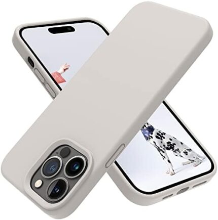 OTOFLY Designed for iPhone 14 Pro Case, Silicone Shockproof Slim Thin Phone Case for iPhone 14 Pro 6.1 inch (Stone)